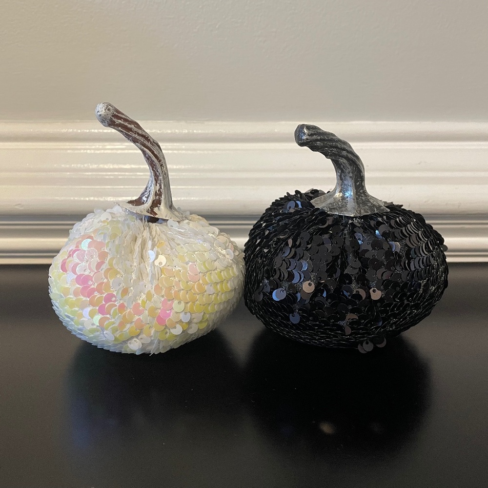 5 for $20: Target small sequin pumpkins